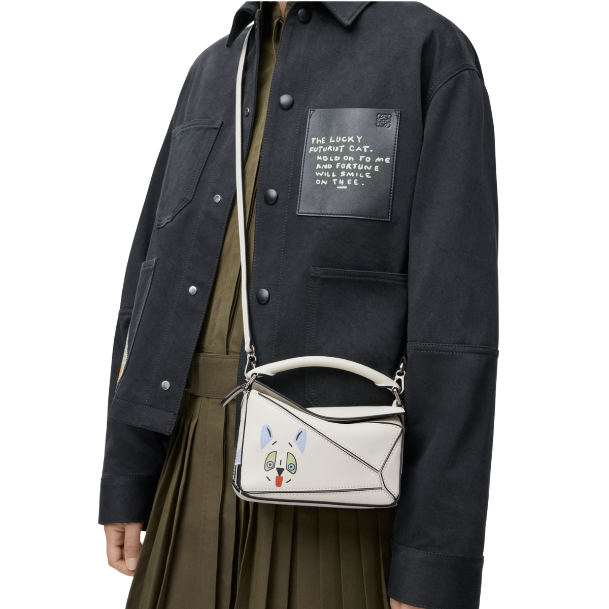 Loewe Futurist Cat Mini Puzzle Bag in Classic Calfskin