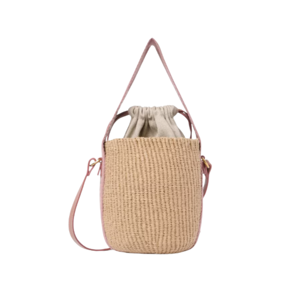 Chloé Small Woody Basket in Natural Fibers