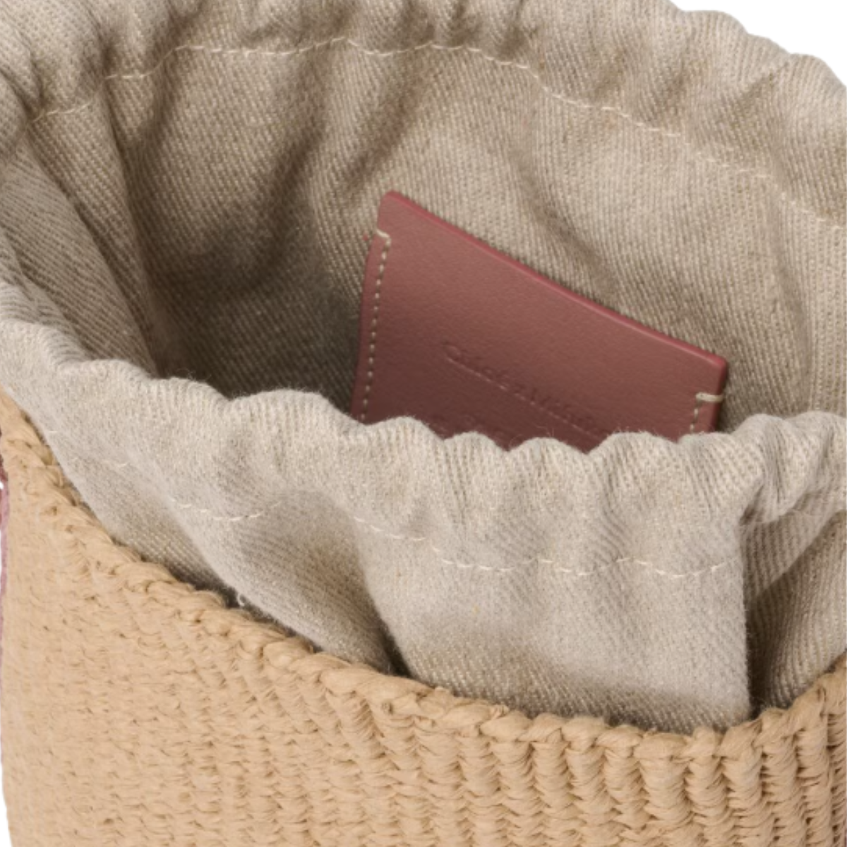 Chloé Small Woody Basket in Natural Fibers