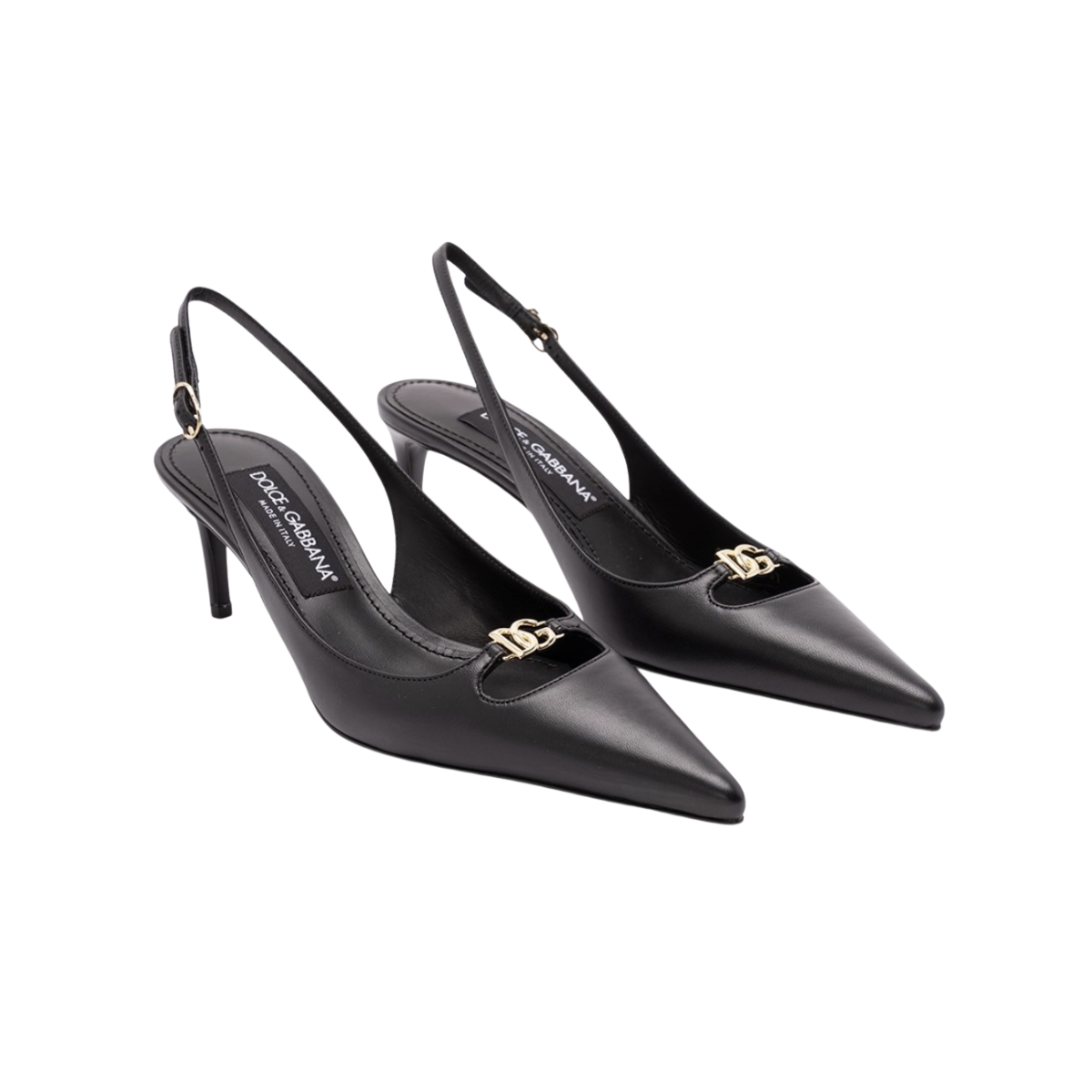 Dolce & Gabbana Lollo Silk Nappa Leather Slingback