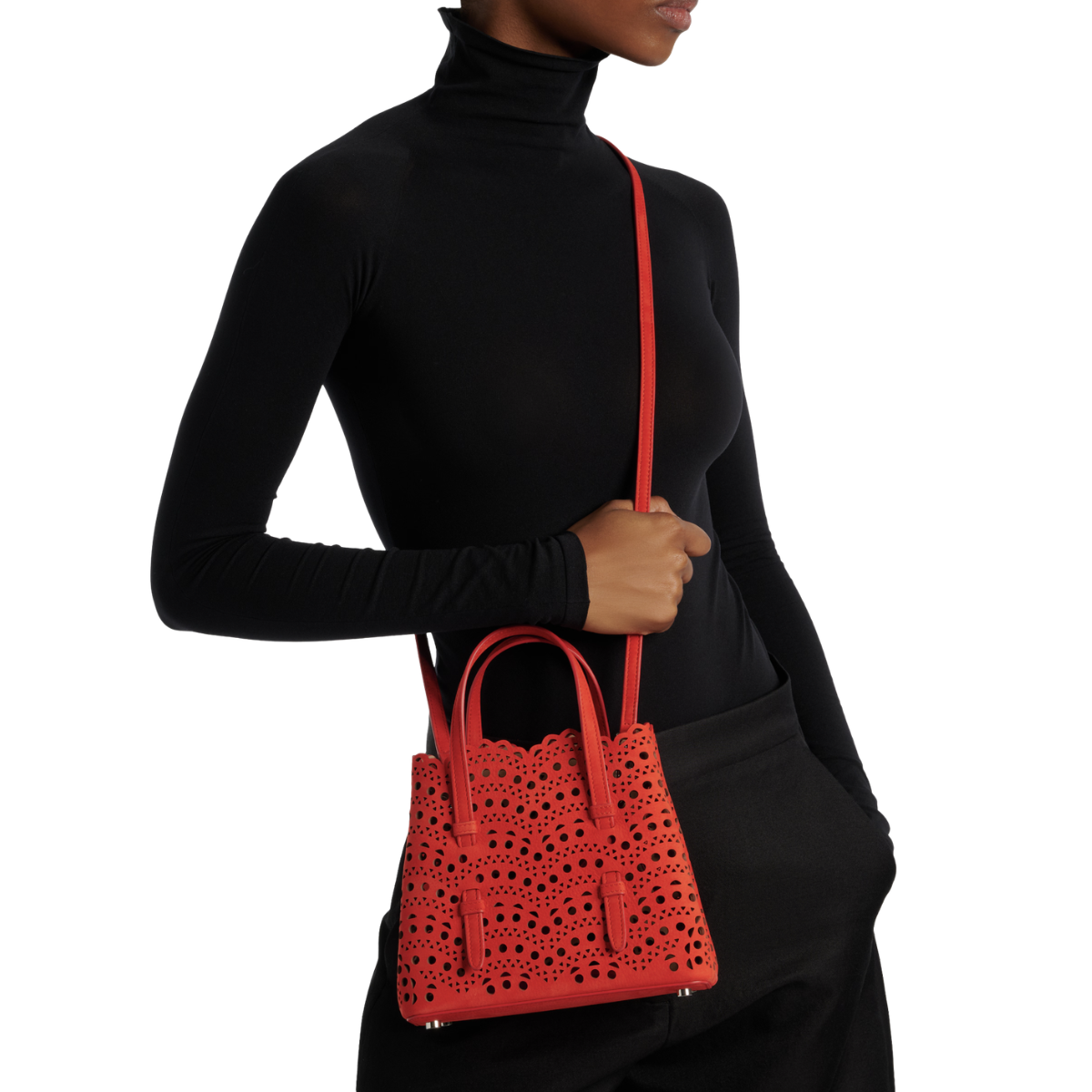 ALAÏA MINA 20 BAG IN VIENNE WAVE NUBUCK