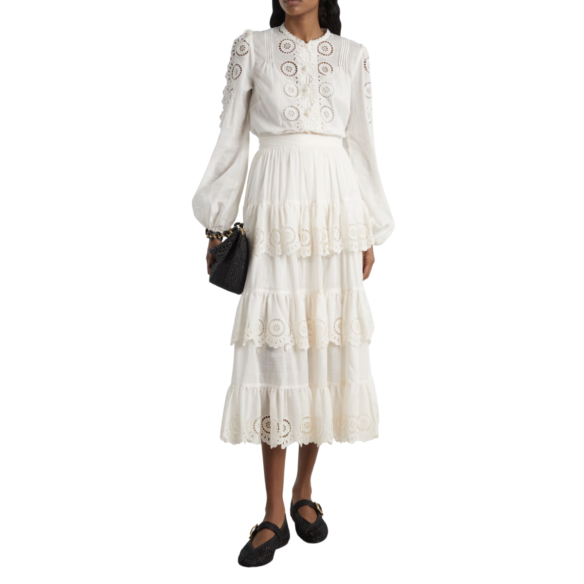 Zimmermann Lucky embroidered cotton blouse