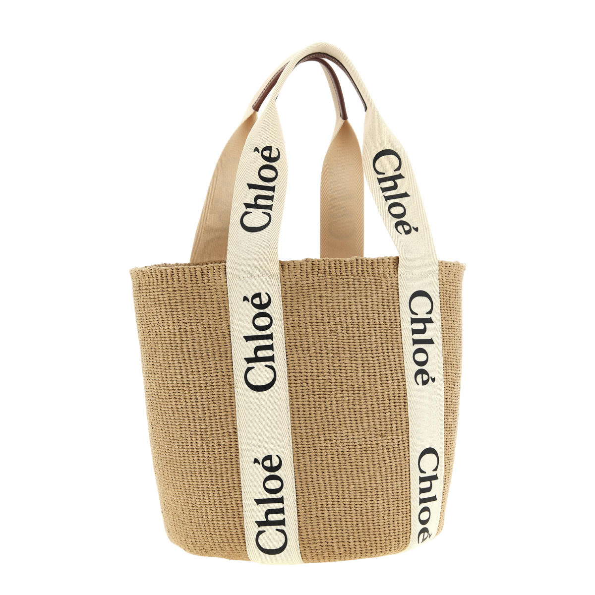 Chloé Large Woody Basket in Natural Fibers