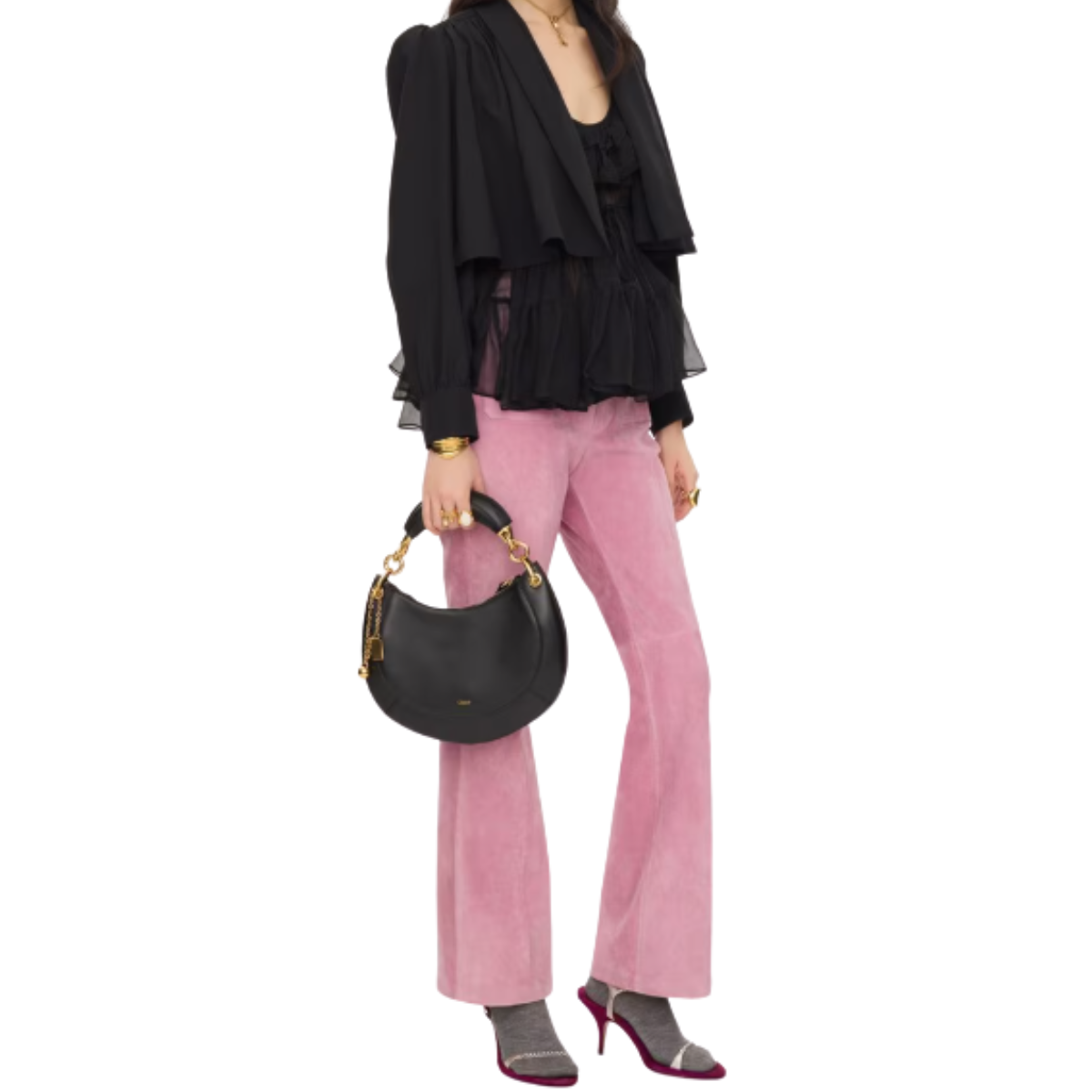 Chloé Small Banana Zipped Hobo in Soft Leather