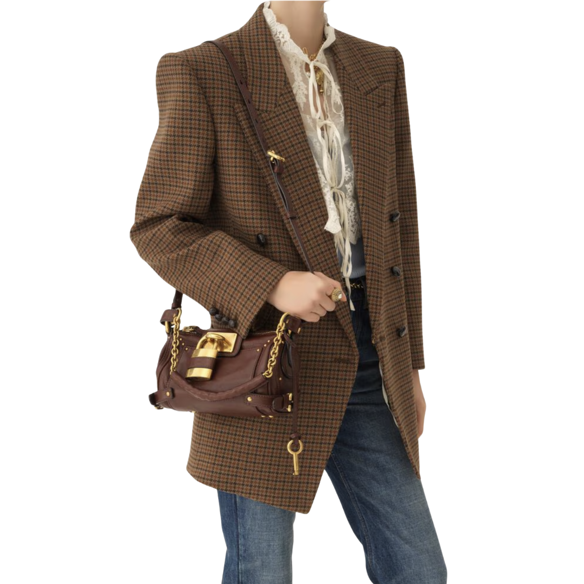 Chloé Small Paddington Chain Bag in Grained Leather