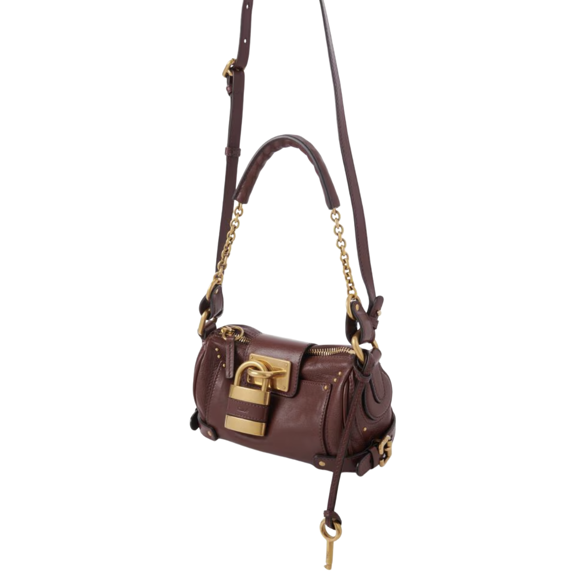 Chloé Small Paddington Chain Bag in Grained Leather
