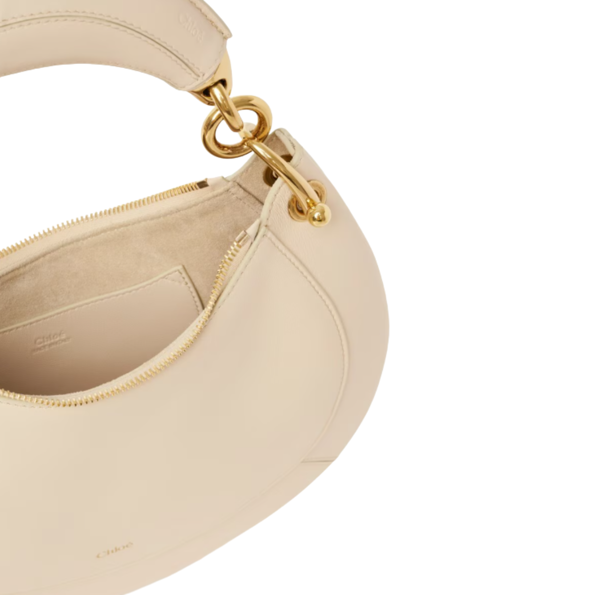 Chloé Small Banana Zipped Hobo in Soft Leather