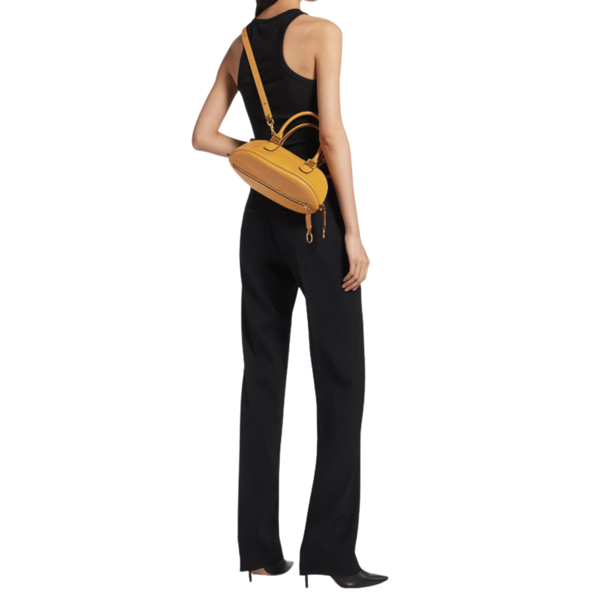 Balenciaga Bolero Bowling Bag Mini in Curry