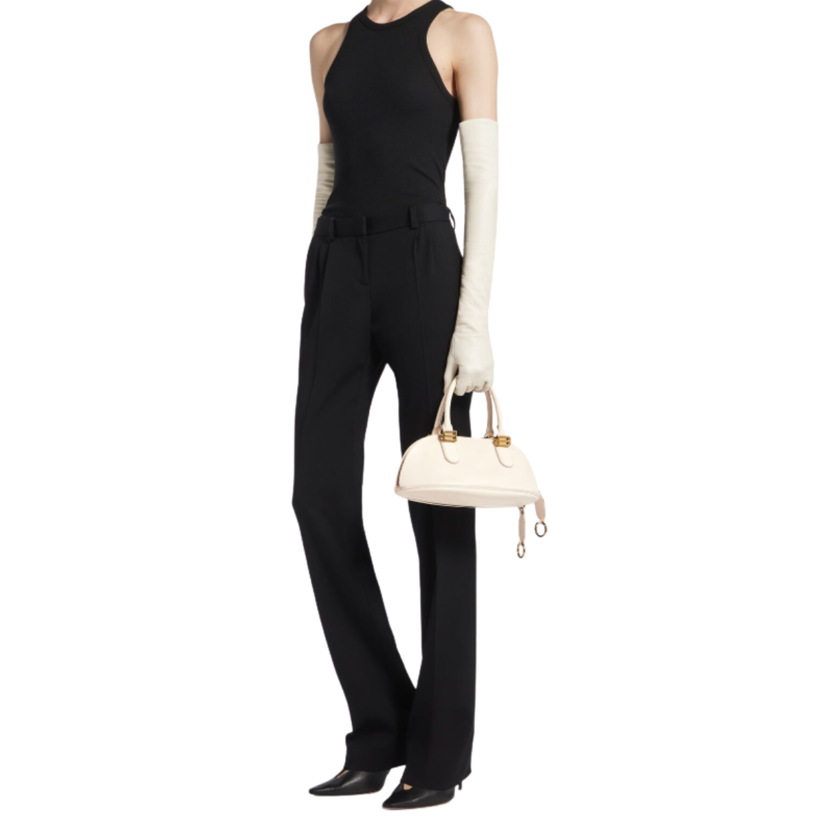 Balenciaga Bolero Bowling Bag Mini in Cream