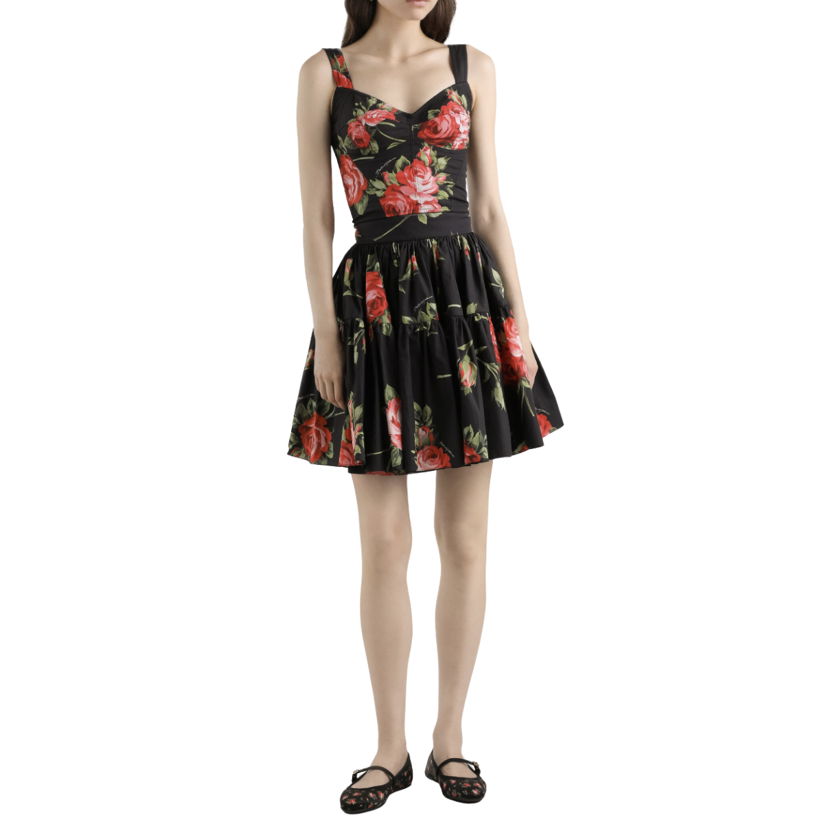 Dolce & Gabbana Rose Bouquet-print Short Skirt