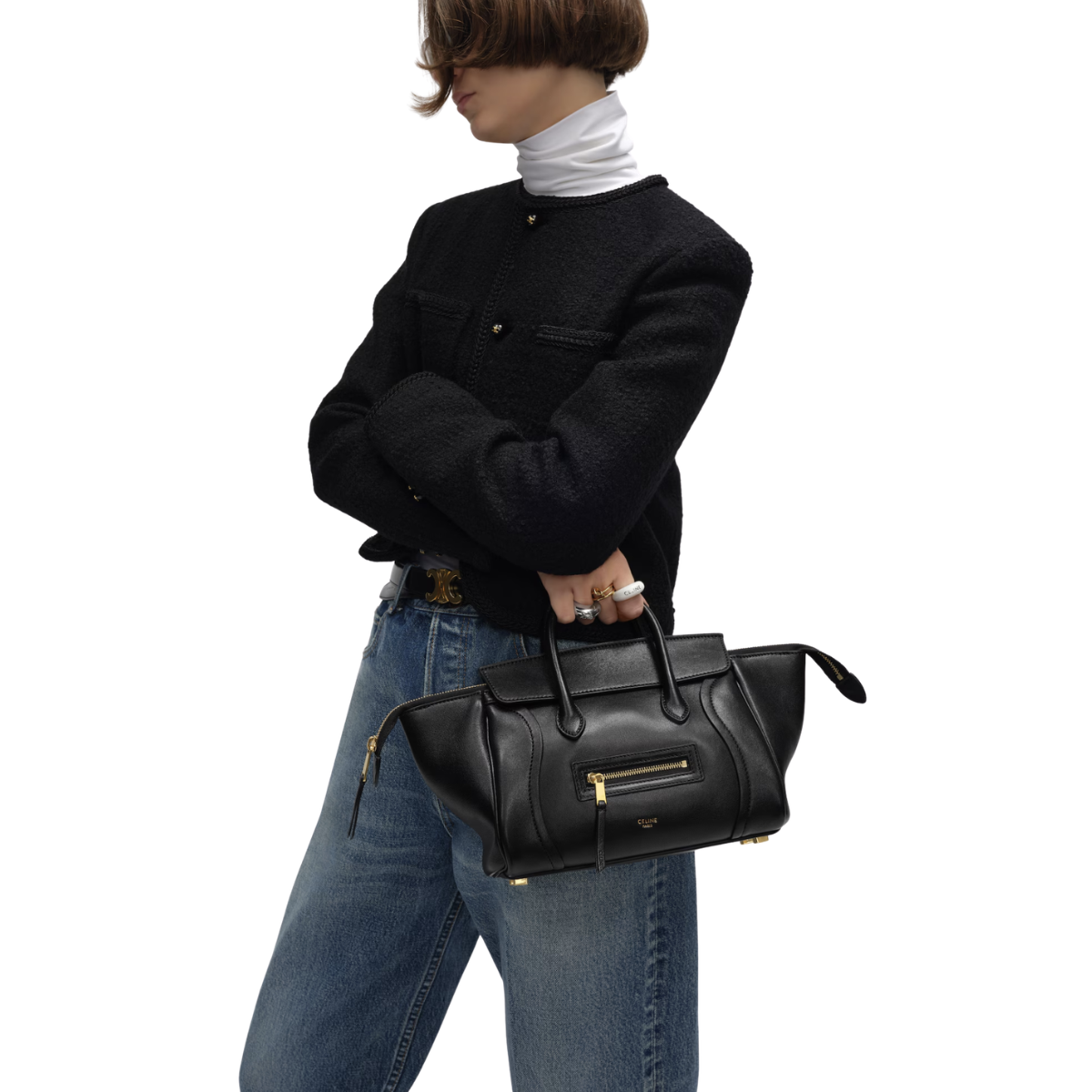 Celine Little Luggage in Supple Shiny Lambskin