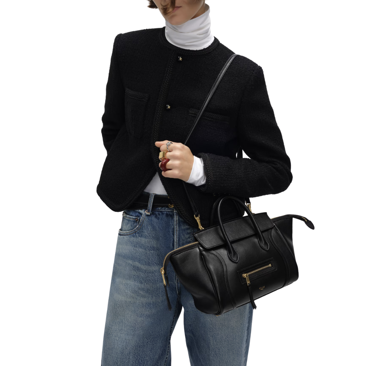 Celine Little Luggage in Supple Shiny Lambskin