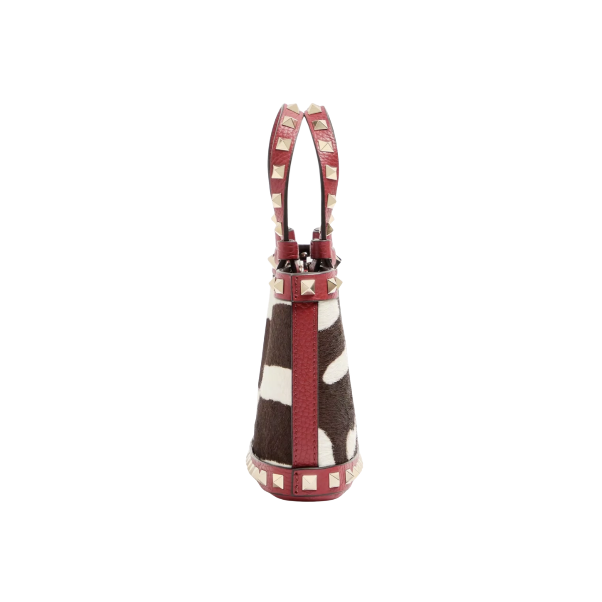 Valentino Garavani Rockstud Mini Shopping Bag in Pony-effect Calfskin