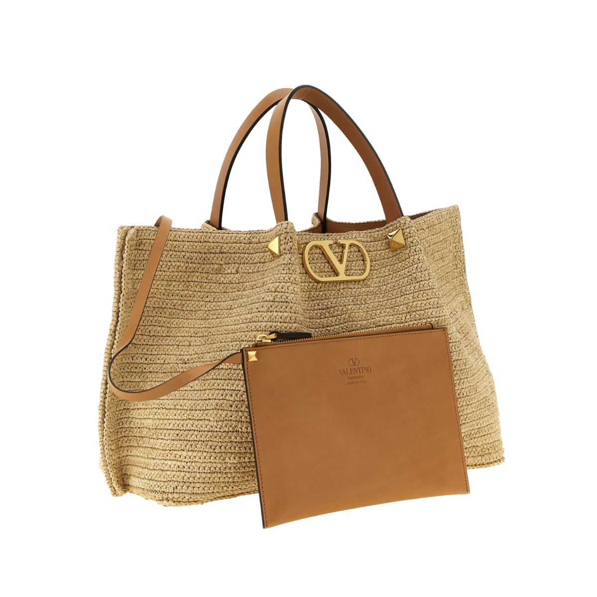 Valentino Garavani Medium Raffia Shopping Bag