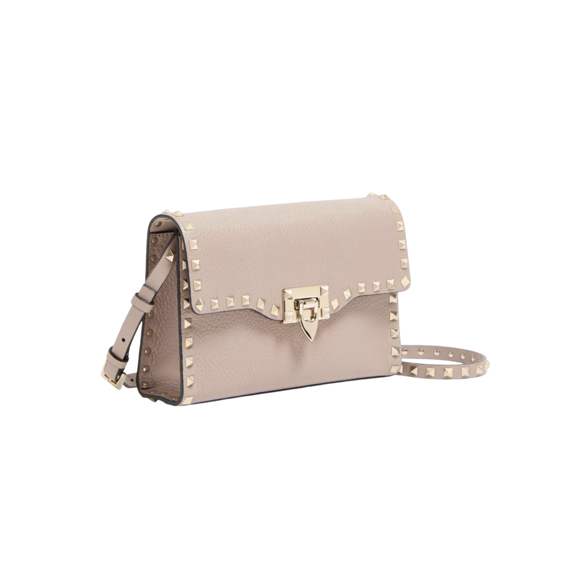 Valentino Garavani Small Rockstud Grainy Calfskin Crossbody Bag