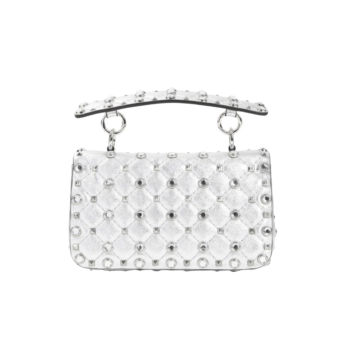 Valentino Garavani Rockstud Spike Small Laminated Nappa