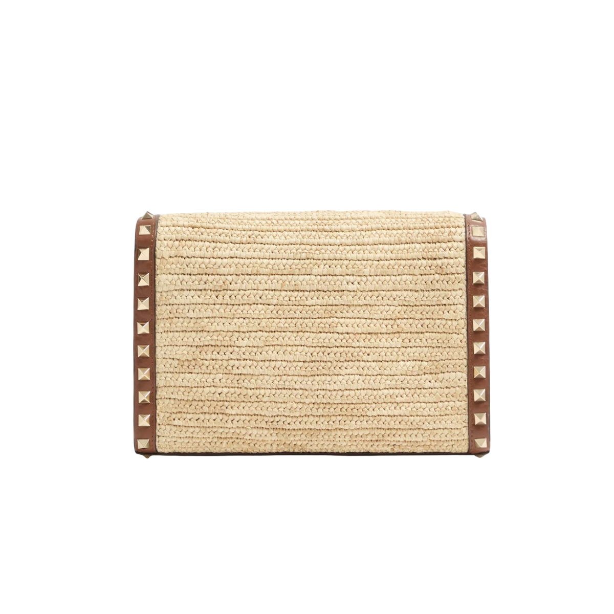 Valentino Garavani Rockstud Small Shoulder Bag in Raffia