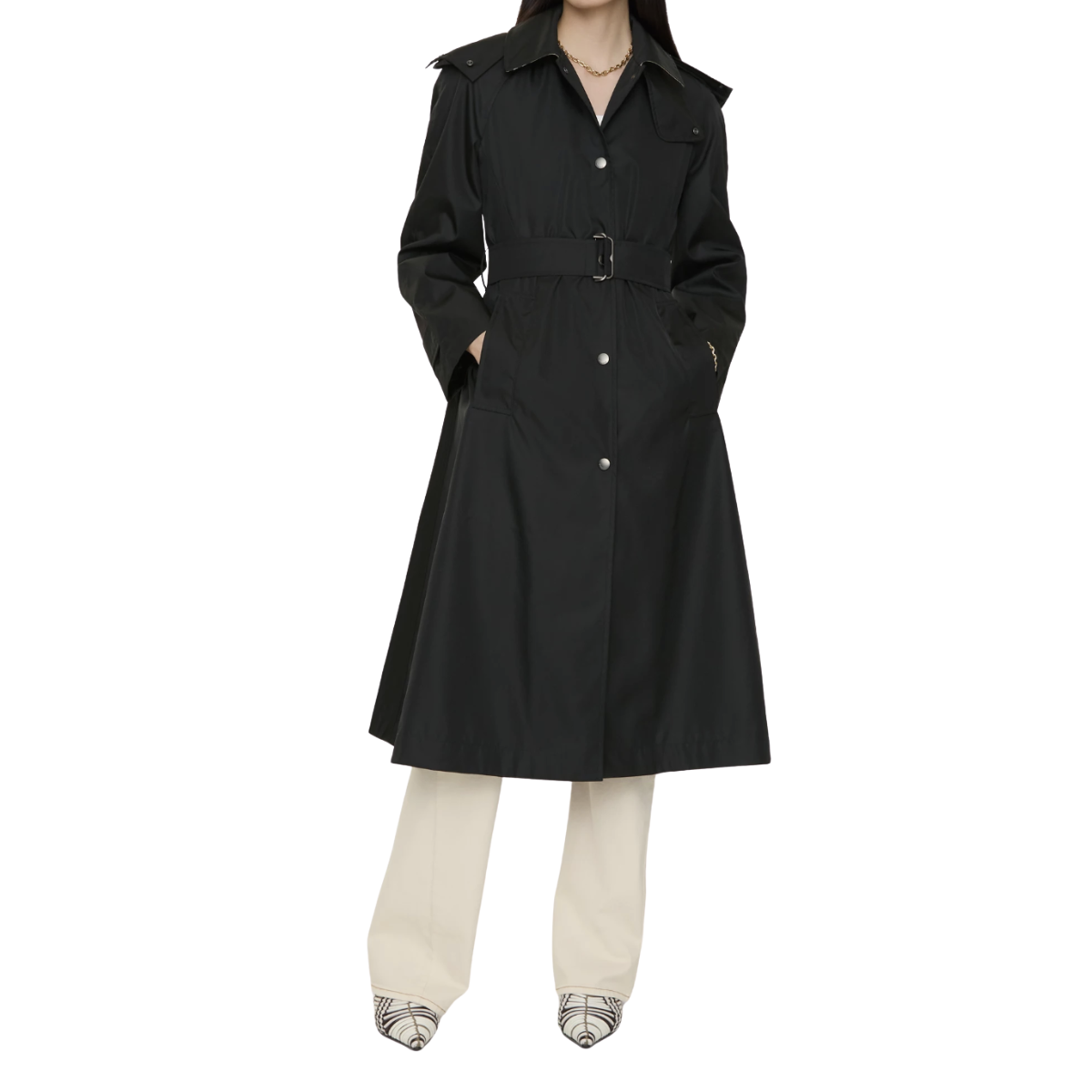 Burberry Long Nylon Hooded Car Coat