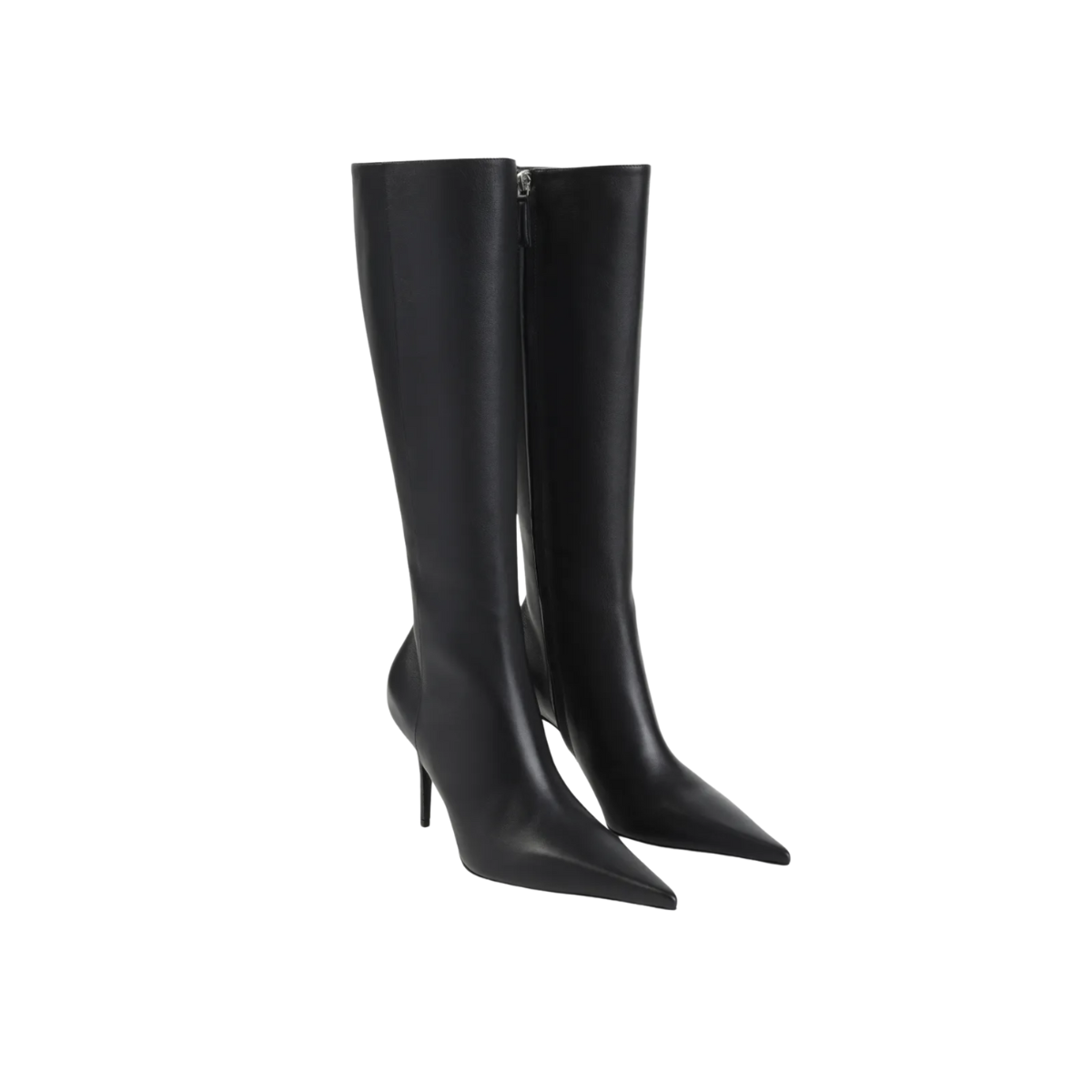 Amina Muaddi Pointed-toe Side-zip Leather Boots