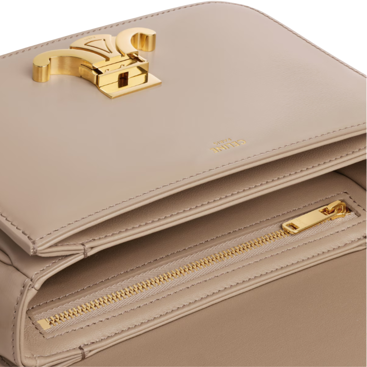 Celine TEEN TRIOMPHE BAG IN shiny calfskin