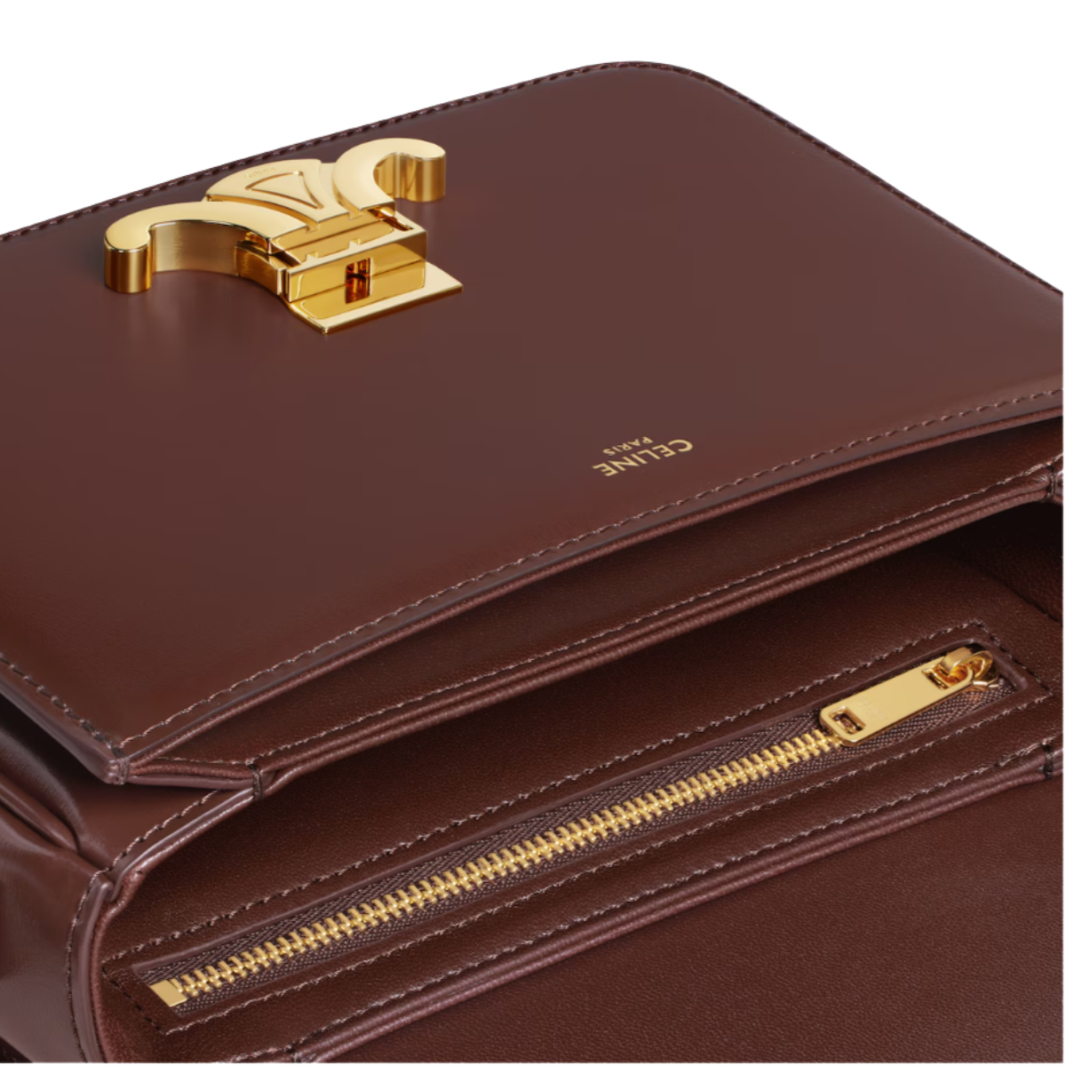 Celine TEEN TRIOMPHE BAG IN shiny calfskin