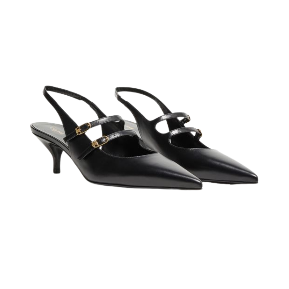 CELINE Judy Double Strap Mary Jane Slingback in Calfskin