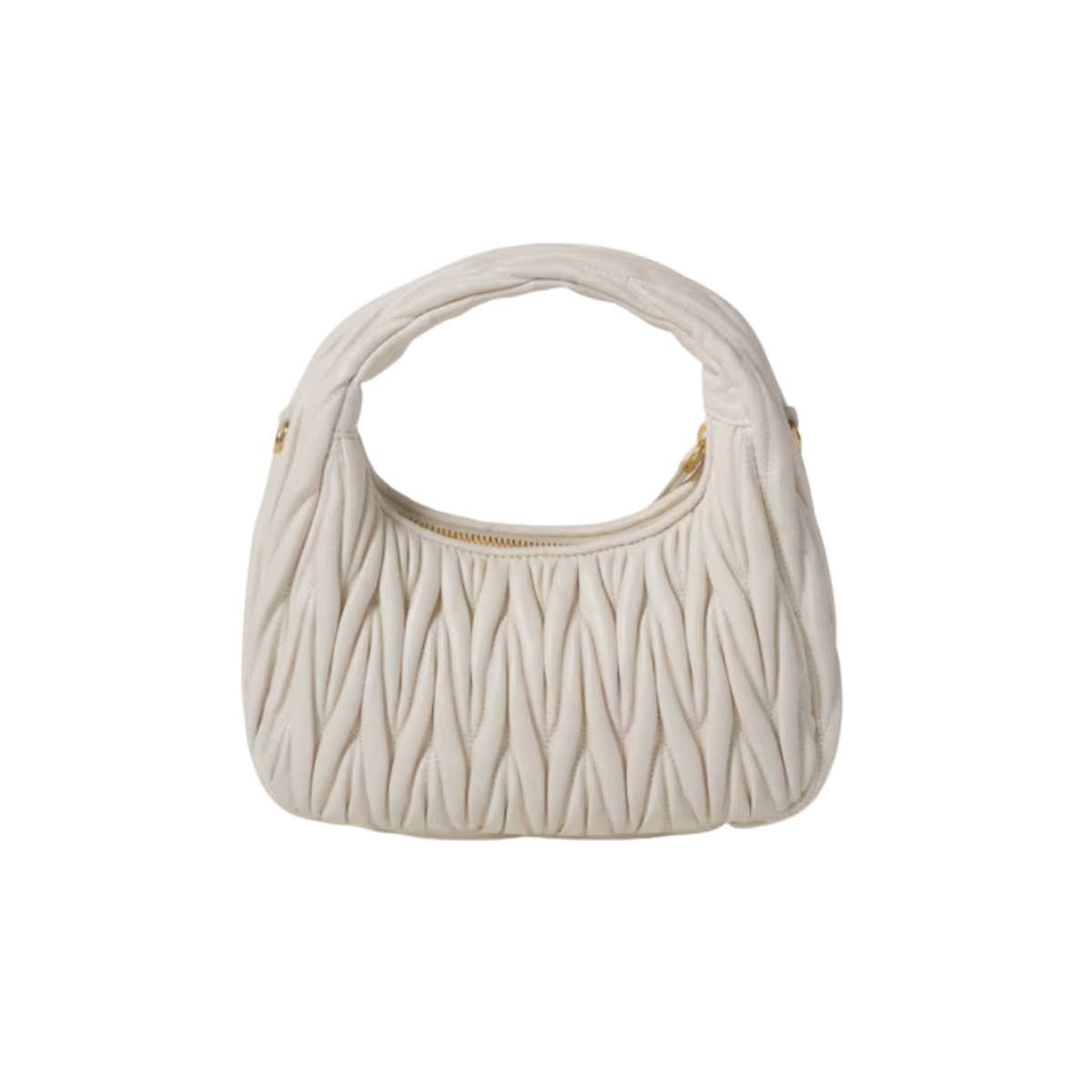 Miu Miu Wander Matelassé Nappa Leather Hobo Bag