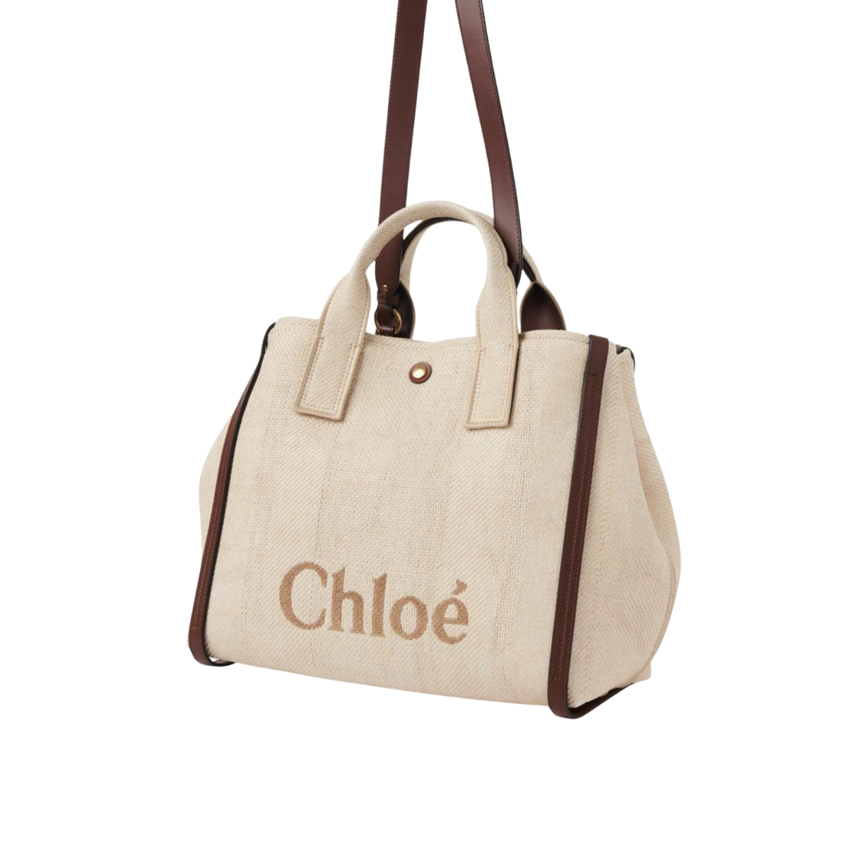 Chloé Carry Tote Bag in Raffia-effect Fibers