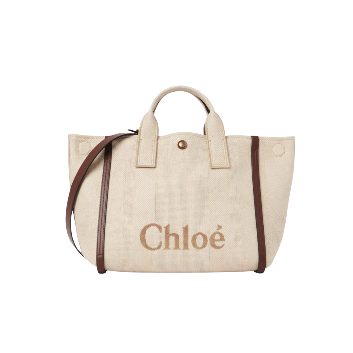 Chloé Carry Tote Bag in Raffia-effect Fibers
