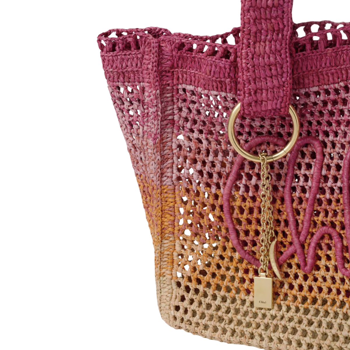 Chloé Summer Banana East-west Tote Bag in Raffia