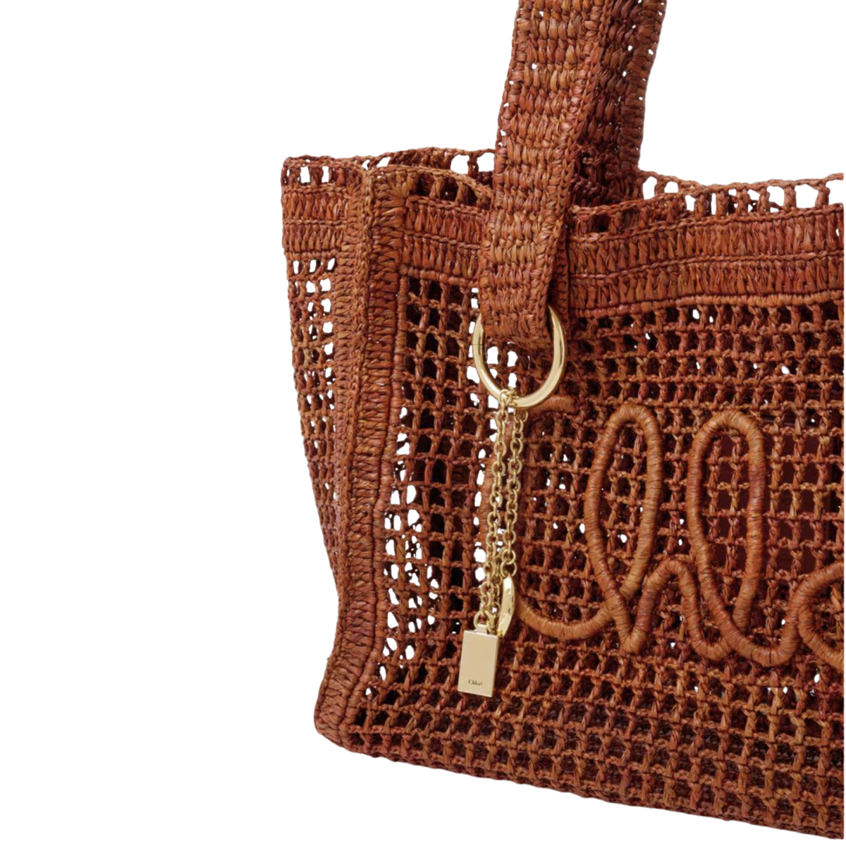 Chloé Summer Banana East-west Tote Bag in Raffia
