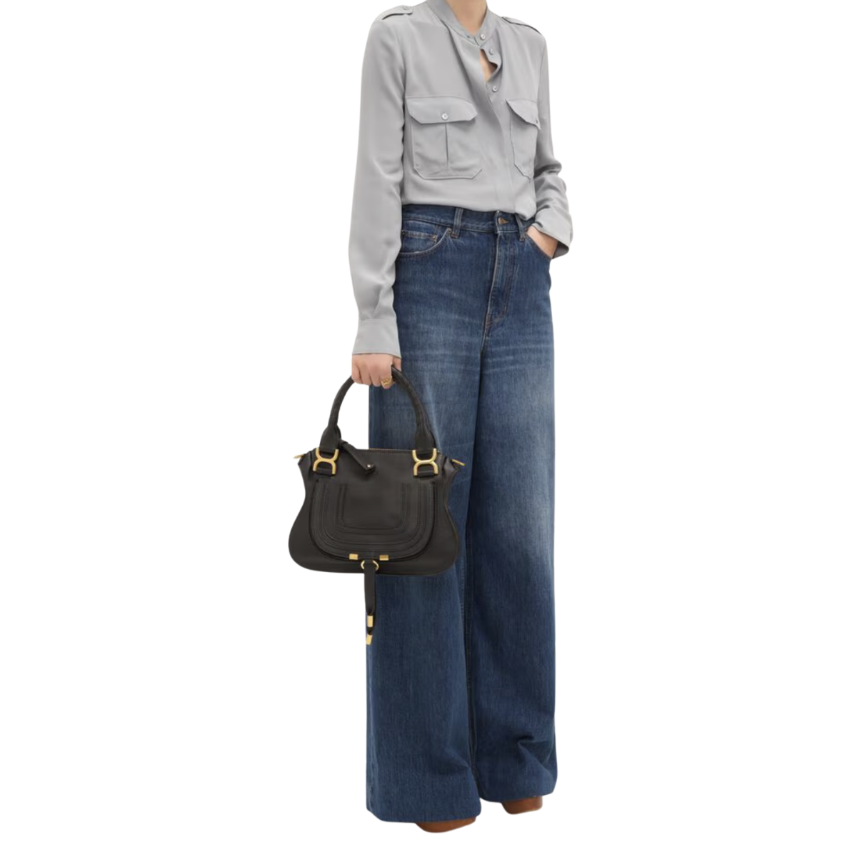 Small Marcie Bag in Grained Leather