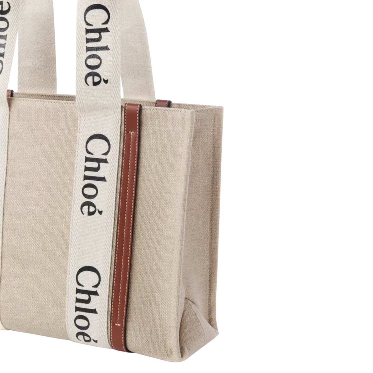 Chloé Woody Tote Bag in Linen