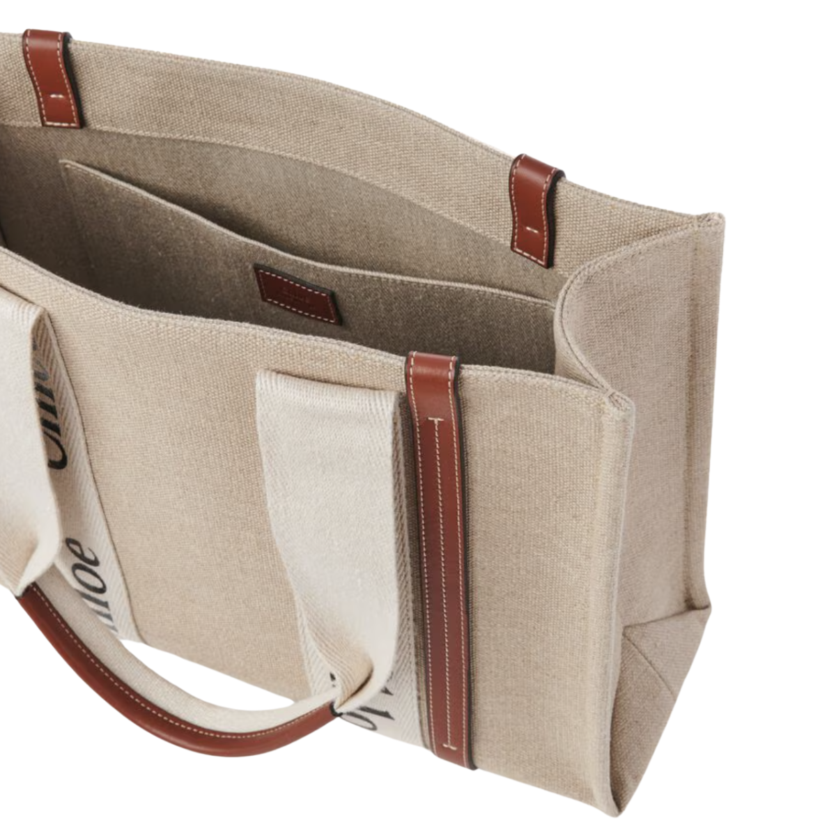 Chloé Woody Tote Bag in Linen