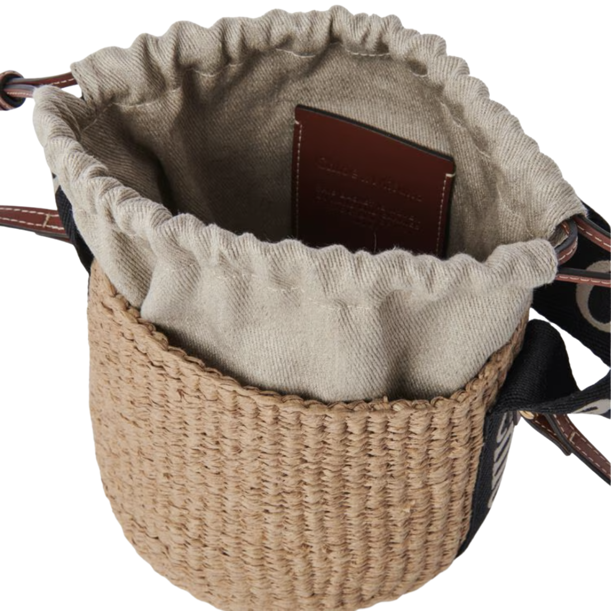 Chloé Small Woody Basket in Natural Fibers