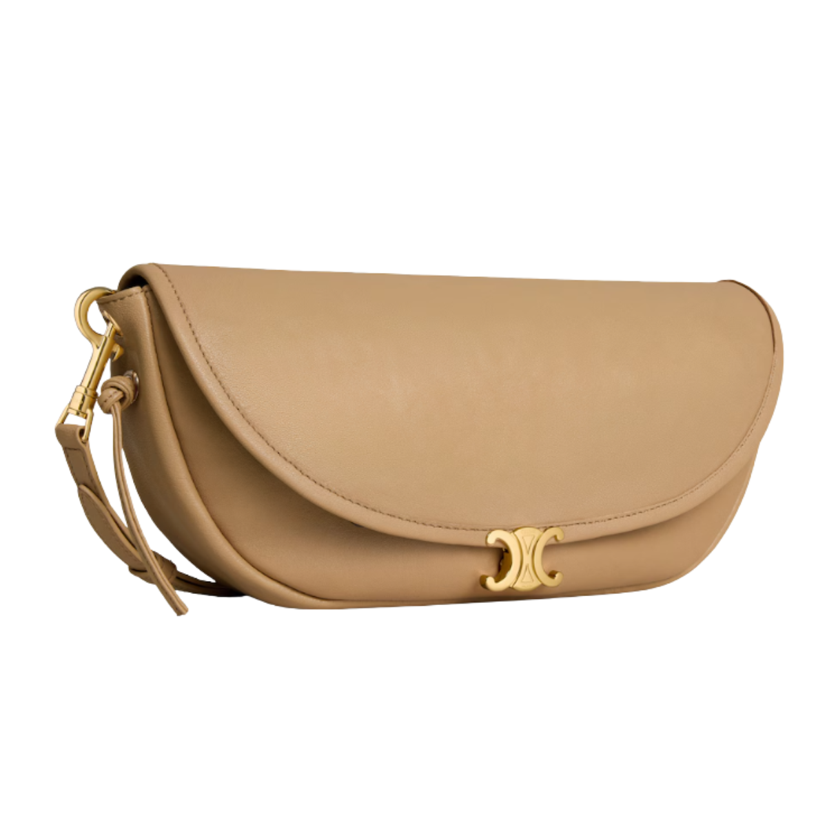 Celine Soft Triomphe Little Halfmoon in Shiny Lambskin