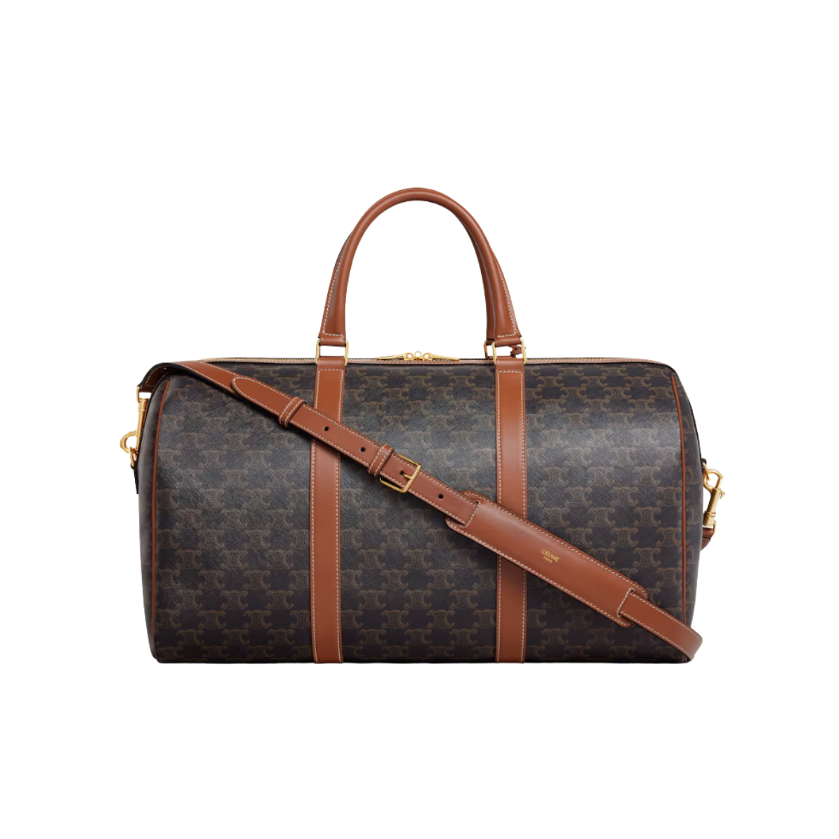 Celine  Medium Travel Bag in Triomphe Canvas and calfskin 