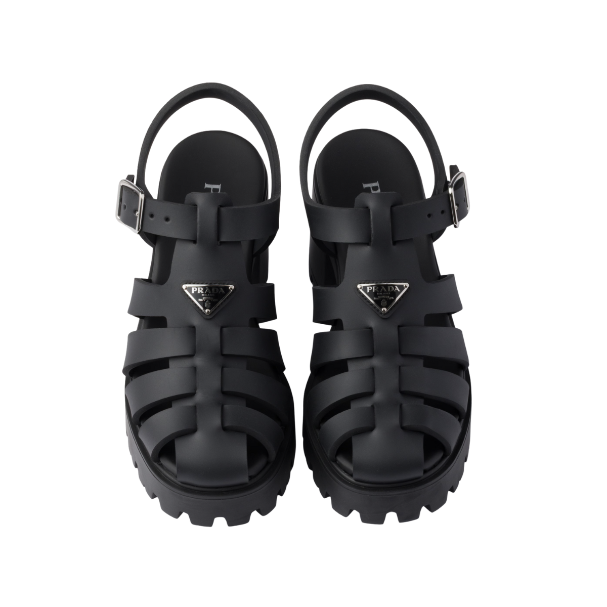 Prada Rubber Platform Sandals