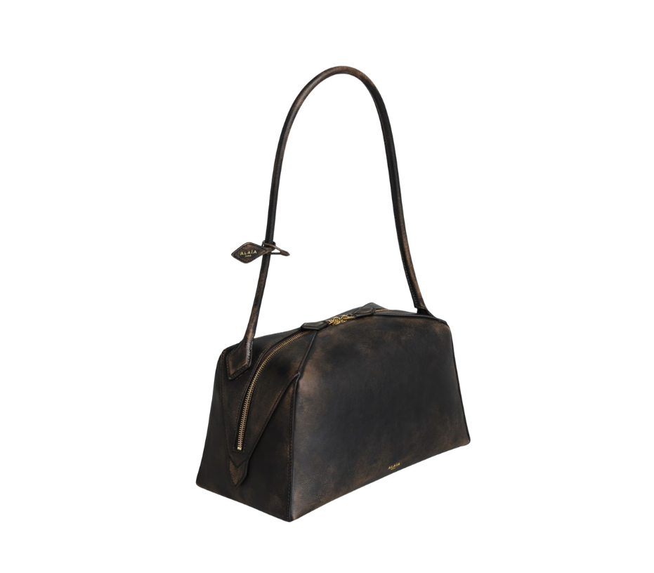 Alaia LE BOULEDOGUE BAG IN AGED LEATHER
