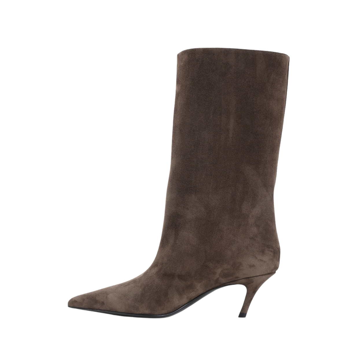 Amina Muaddi Fiona Boot 60 Dark Brown Suede