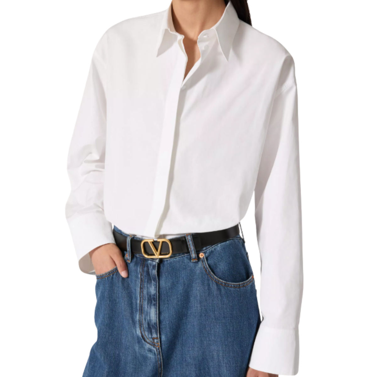 Valentino Garavani Reversible Vlogo Signature Belt In Glossy Calfskin 30 mm
