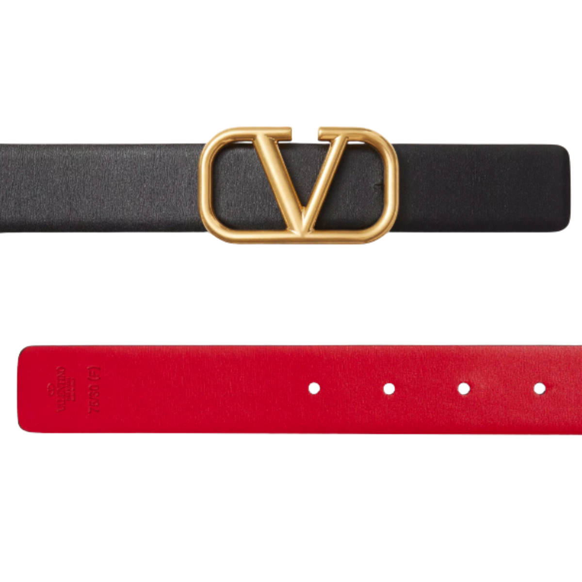 Valentino Garavani Reversible Vlogo Signature Belt In Glossy Calfskin 30 mm