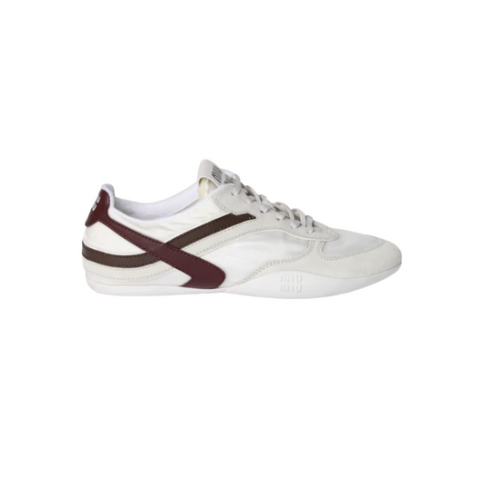 Miu Miu Gymnasium Technical Fabric and Suede Sneakers