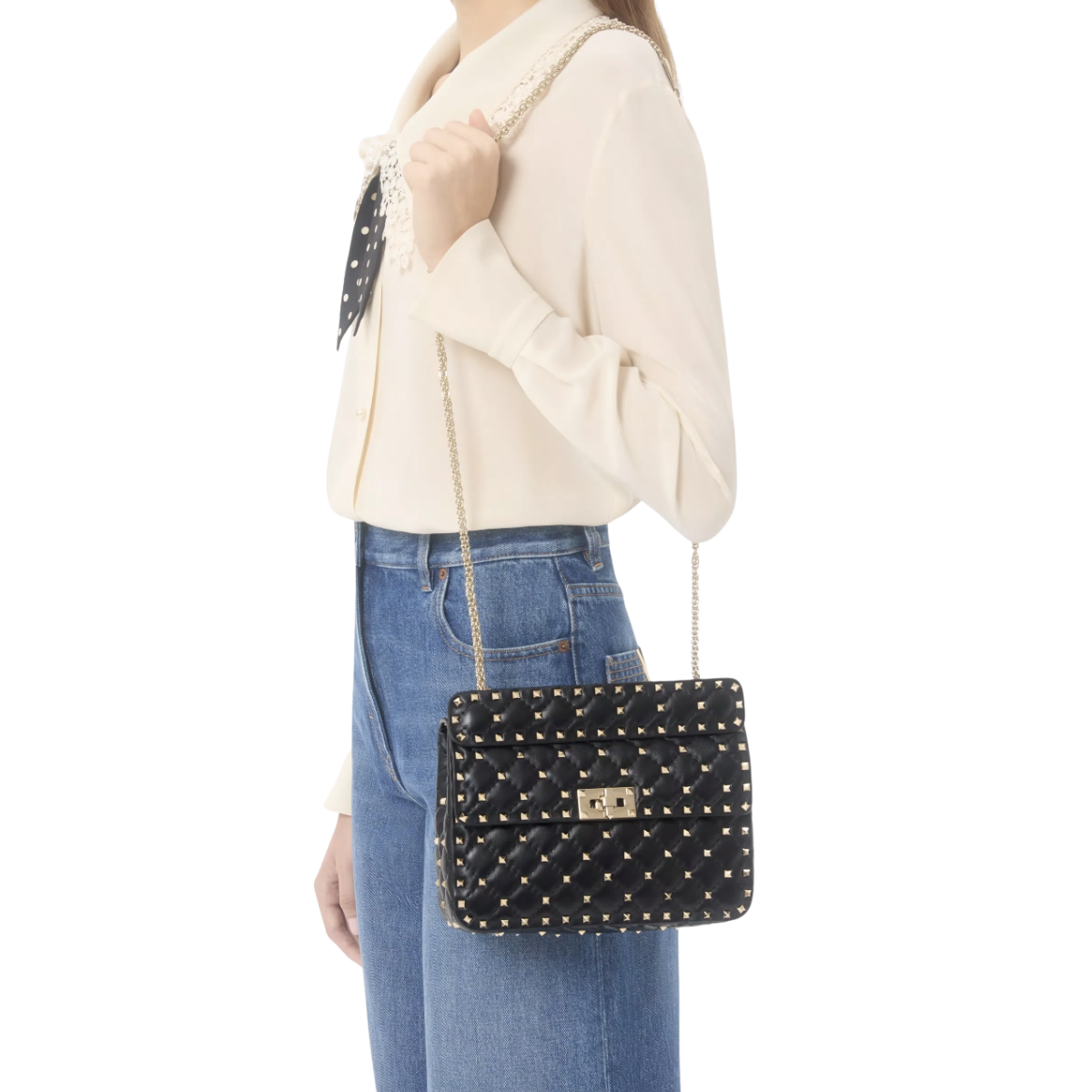 Valentino Garavani Medium Nappa Rockstud Spike Bag