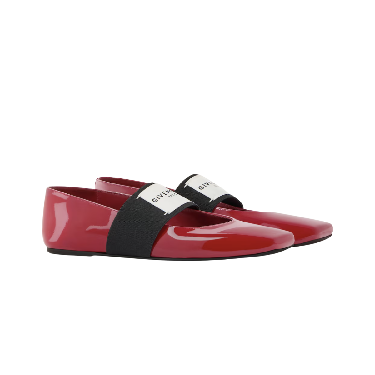 Givenchy Sliced Square Ballerinas in Patent Leather