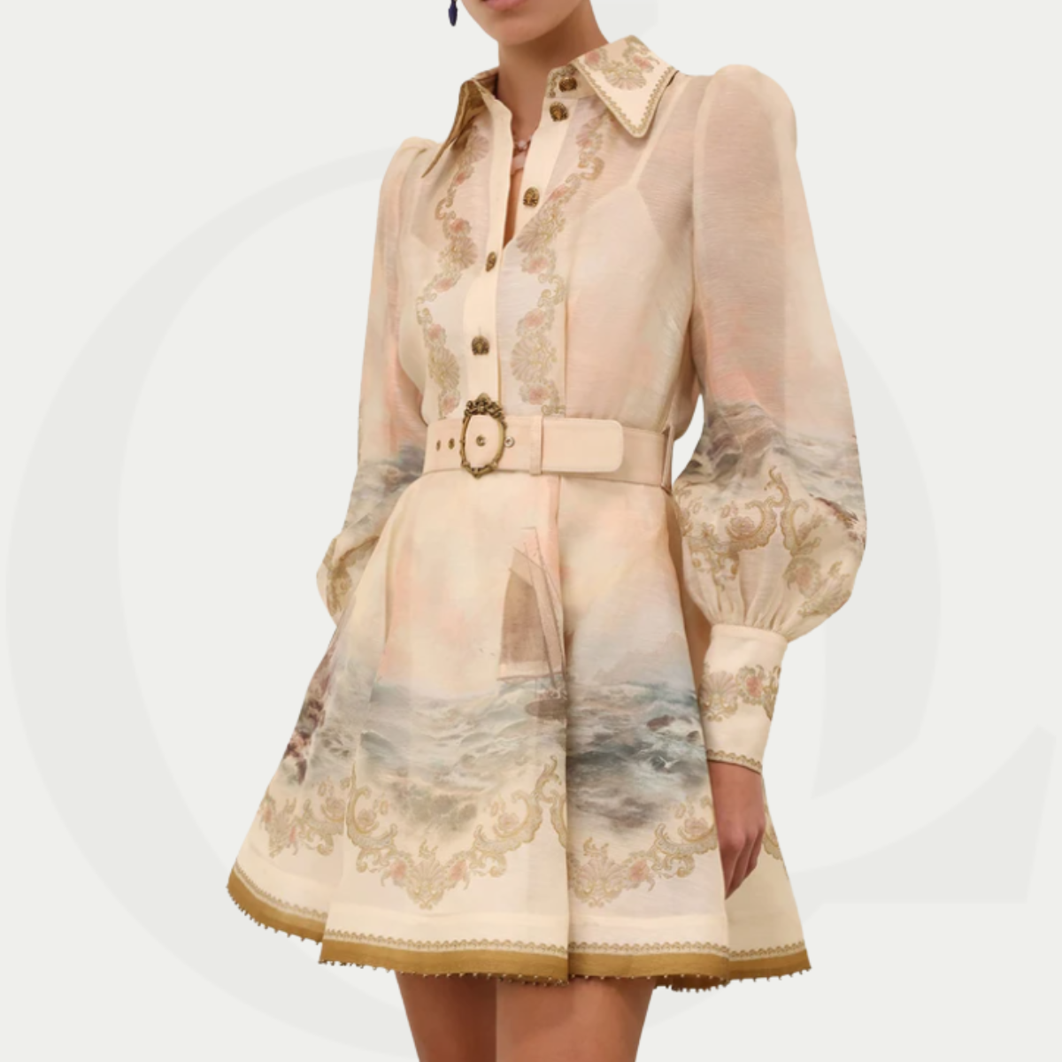Zimmermann Rebellion Marine Mini Dress