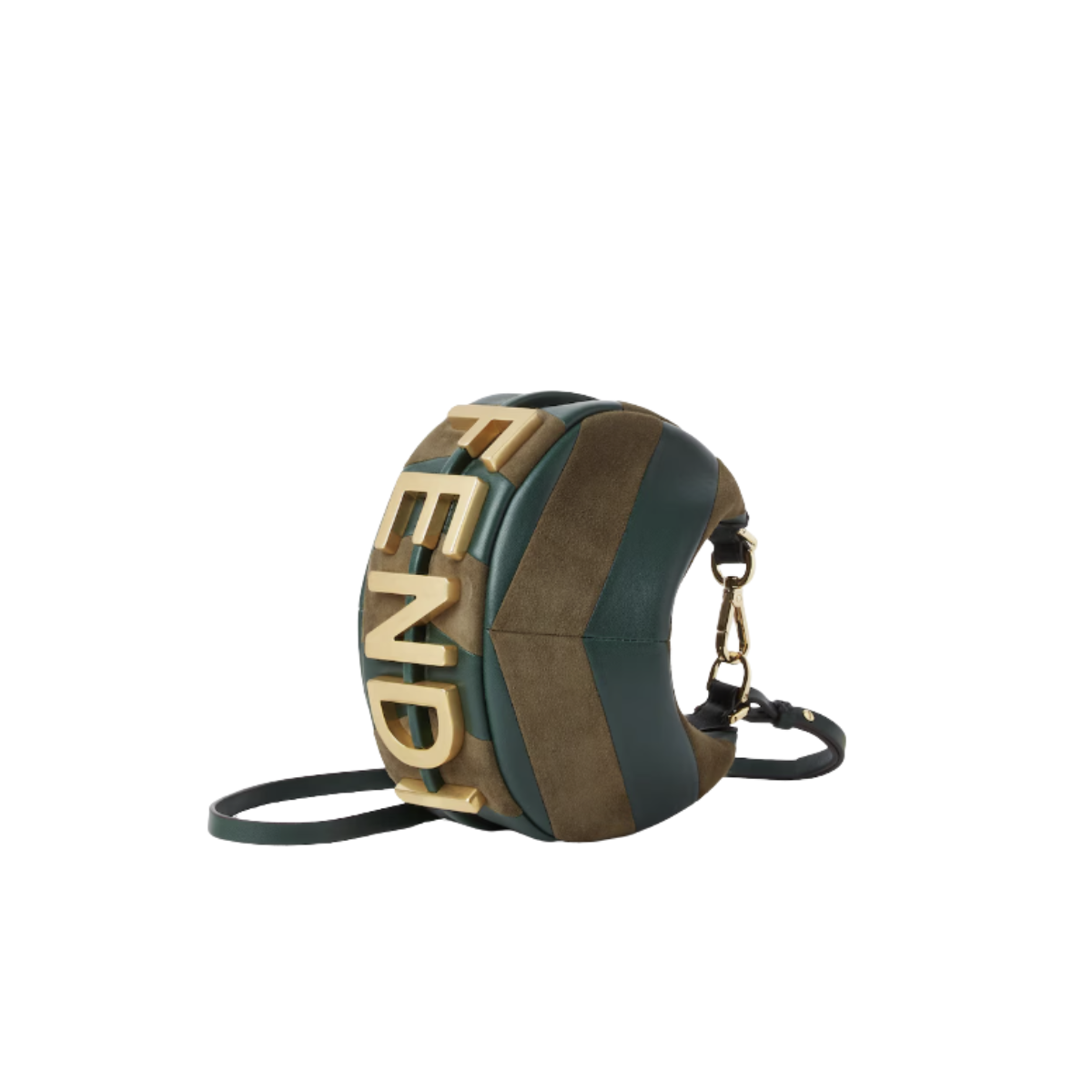 Fendi Fendigraphy Mini Mini-bag in Leather and Suede with Two-tone Inlay