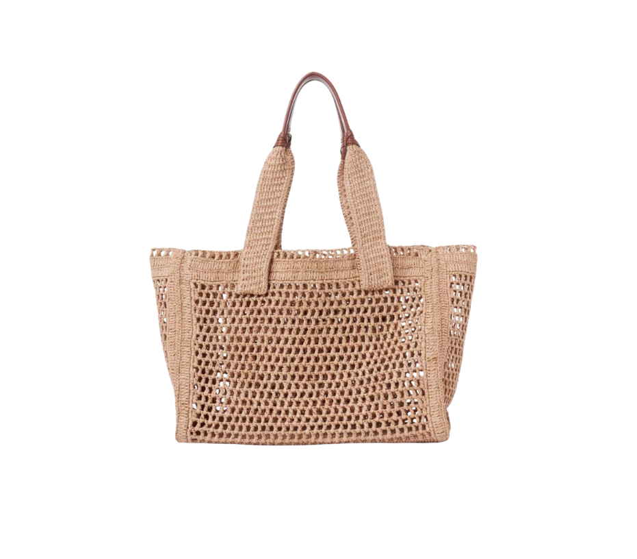 Chloé Summer Banana east-west tote bag in raffia