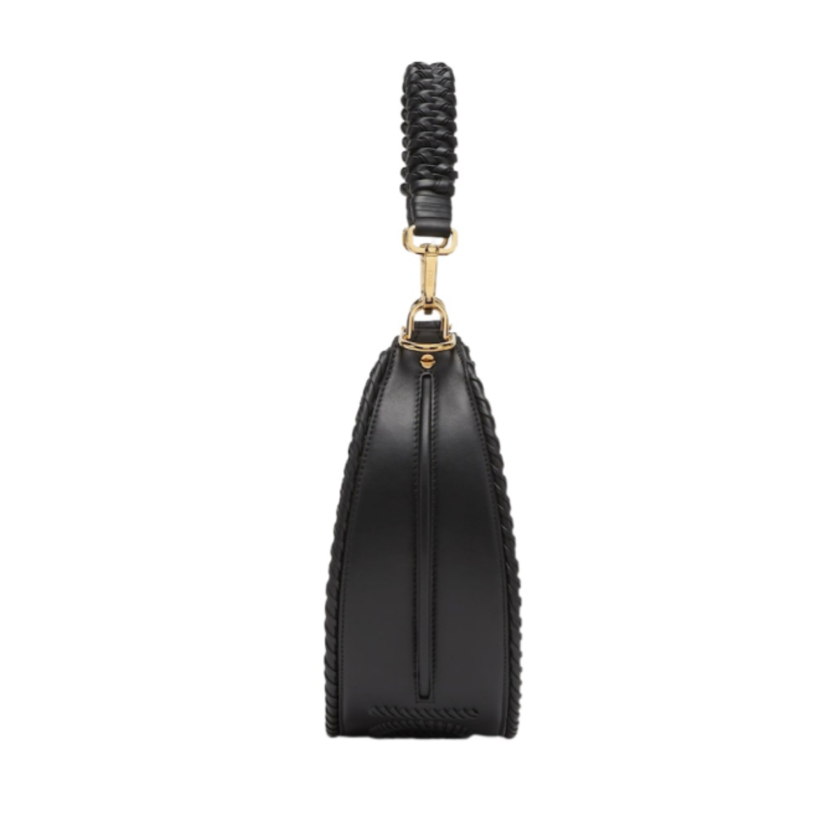 Fendi Fendigraphy Small Shoulder Bag in Black Calfskin