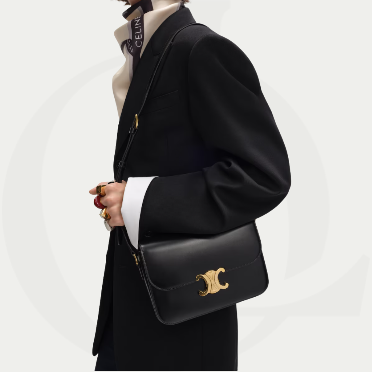 Celine Classique Triomphe Bag Shiny Calfskin